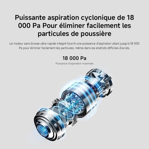 Trådlös dammsugare - Xiaomi - G20 Lite - Sugkraft 18000 Pa - Filtrering 5 steg - Driftstid 40 min