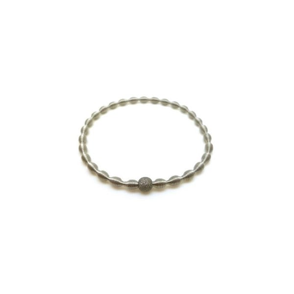 Kollektion CMLPB - Armband fjäder Stål Boll glittrande antracit