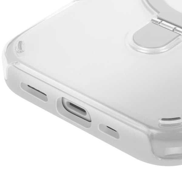 Coque MagSafe för iPhone 16 Plus Antichock med Fällbart Stöd Vit