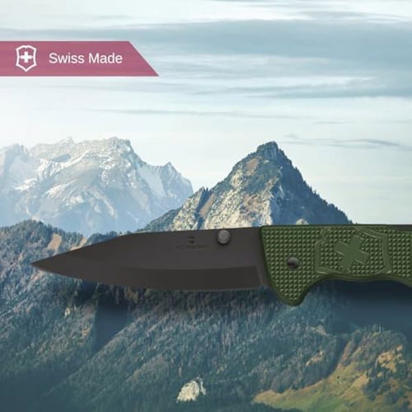Fällkniv - VICTORINOX - Hunter Evoke BSH Alox - 10 cm blad i rostfritt stål - 4 funktioner - Oliv färg