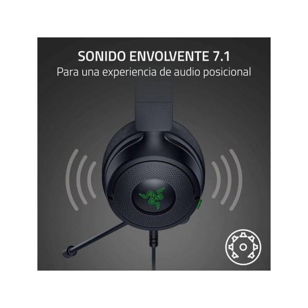 Razer Kraken Kitty V3 X Gaming Headset med kabel, katteører, kardioidmikrofon, 40 mm, sort