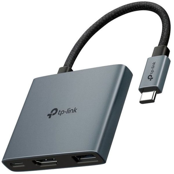 TP-Link UH3020C USB-C-hubb - 3 portar - Aluminium - Power Delivery 3.0 - Grå