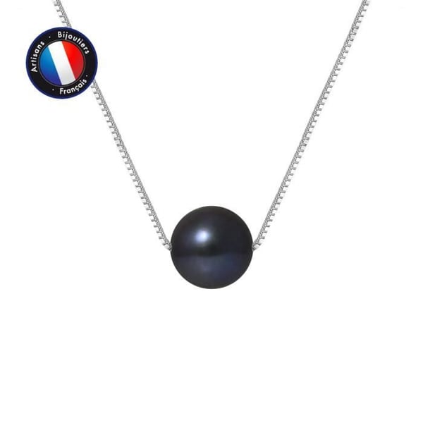 Halsband - Perlinea - AAA+ Freshwater Cultured Pearl - 9-10 mm - Vitguld - Dam