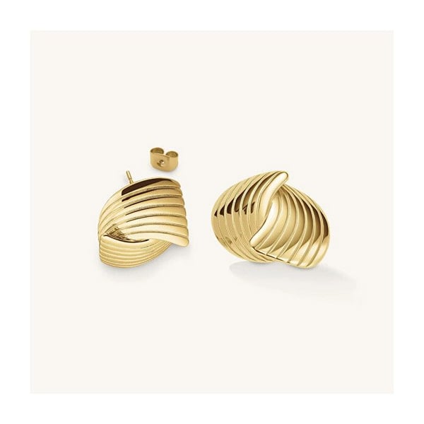 Elegante øreringe i forgyldt metal Simple JESKG-J1056