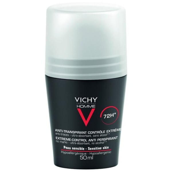 Deodorant - Vichy - Man - Antiperspirant 72h - Roll-On - Pack med 2 x 50ml