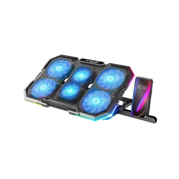 SPIRIT OF GAMER, Bärbar PC Kylare 10" till 17", 6 Fläktar, Kompatibel med PS5, PS4, Xbox & PC, Ventilerad Datastöd