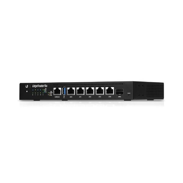 Router - Ubiquiti - EdgeRouter ER-6P - 5 Gigabit-porte - Firewall beskyttelse - Understøttelse af IPv6