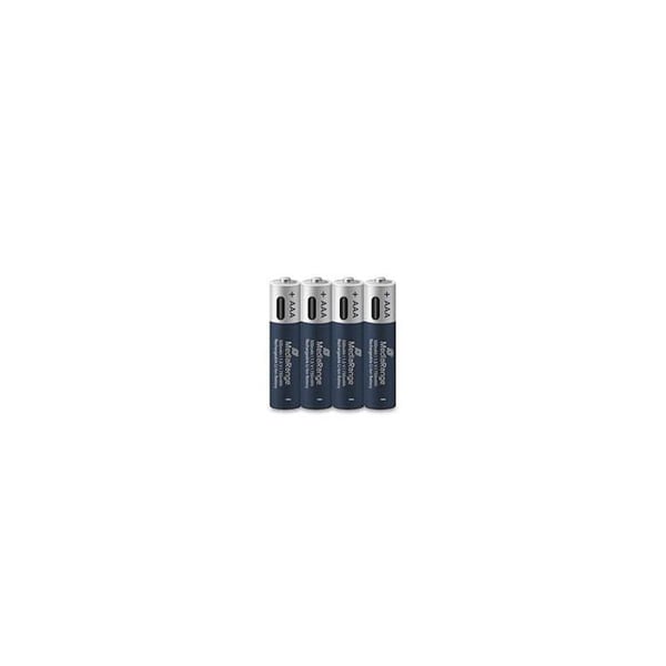 USB-C uppladdningsbara batterier - MediaRange - MRBAT160 - 1,5V - 500mAh - Paket med 4