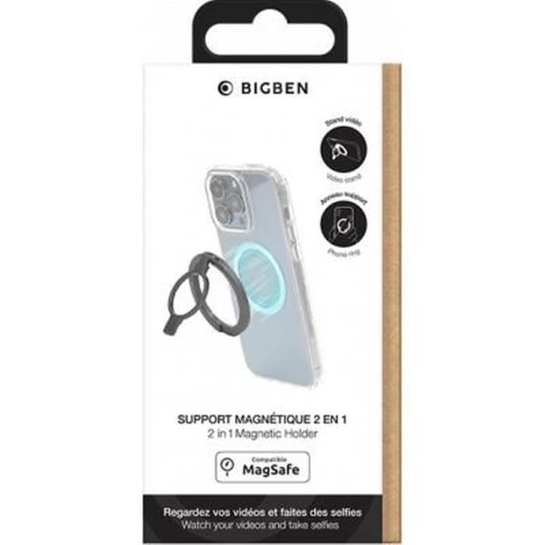 Magnetisk ringhållare Stativ Grip kompatibel MagSafe BigBen Connected Grå