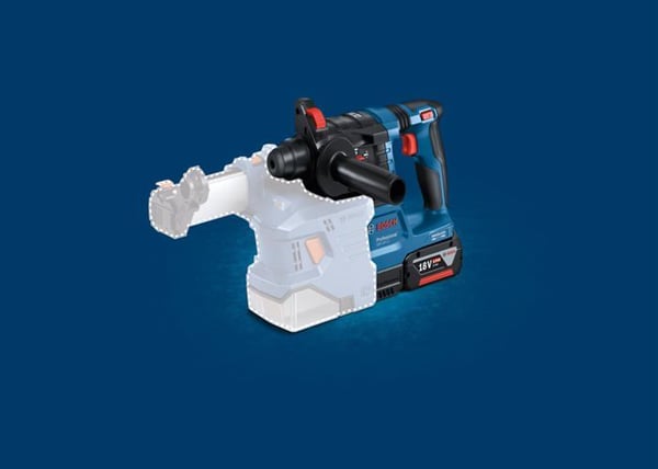 Borrhammare - Bosch Professional - GBH 18V-22 - Trådlös - 2 batterier 4Ah - Ergonomisk