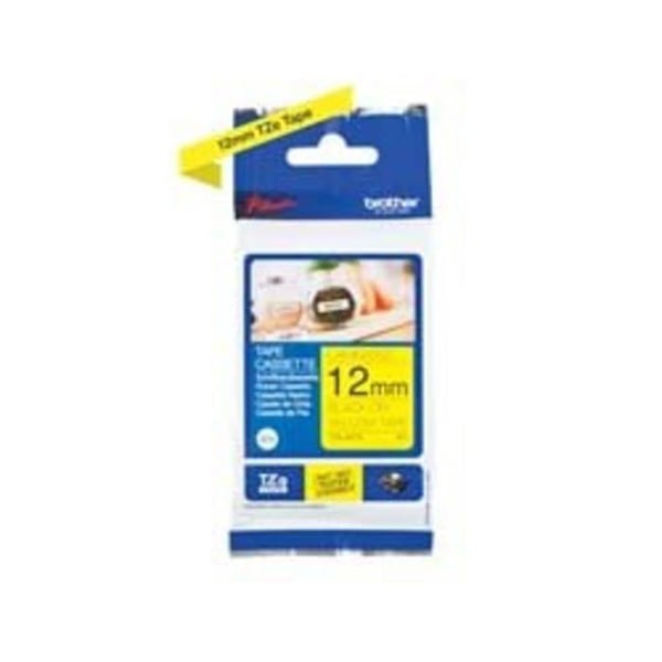 Rulle af lamineret bånd - Brother - TZe631S - Sort på gul - 1,2 cm x 4 m - Flerbrugs.