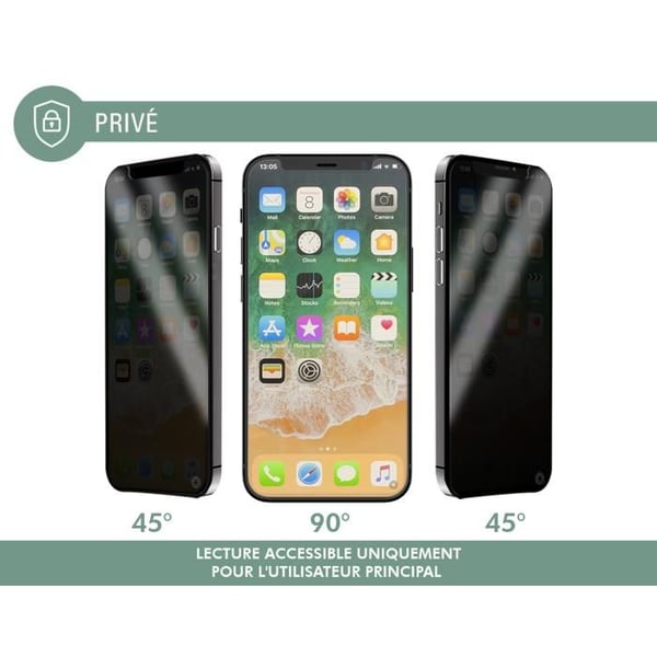 Forceglass Smartphone Skärmskydd Konfidentiellt härdat glas iPhone 15 Pro