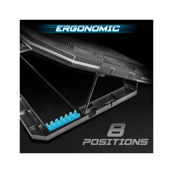 SPIRIT OF GAMER, Bärbar PC Kylare 10" till 17", 6 Fläktar, Kompatibel med PS5, PS4, Xbox & PC, Ventilerad Datastöd