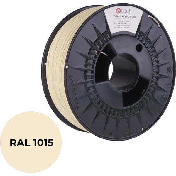 C-TECH filament PREMIUM LINE PETG ljus elfenben RAL1015