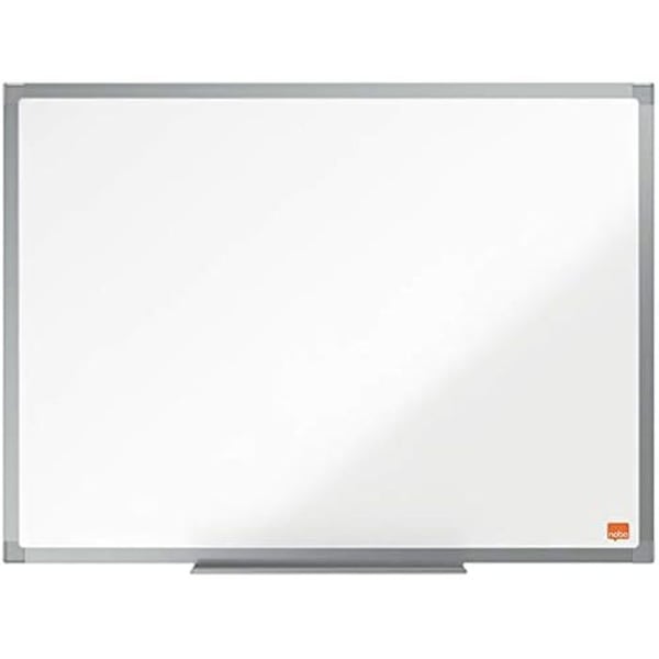 Vitt Tavel - NOBO - Icke-magnetisk Melamin - 600 x 450mm - Aluminium - Inkluderad Markörhållare