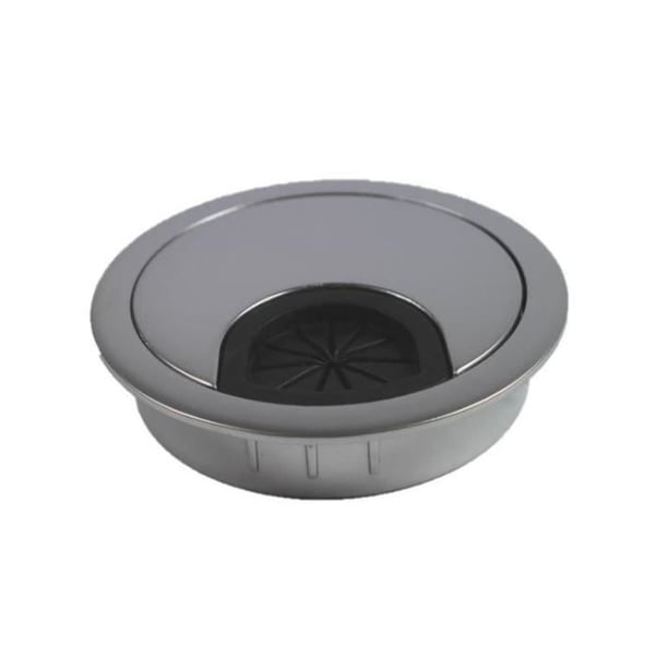 Grommet för skrivbord - VIVOLINK - W126153317 - Aluminium - Ø60mm - Färg Grå