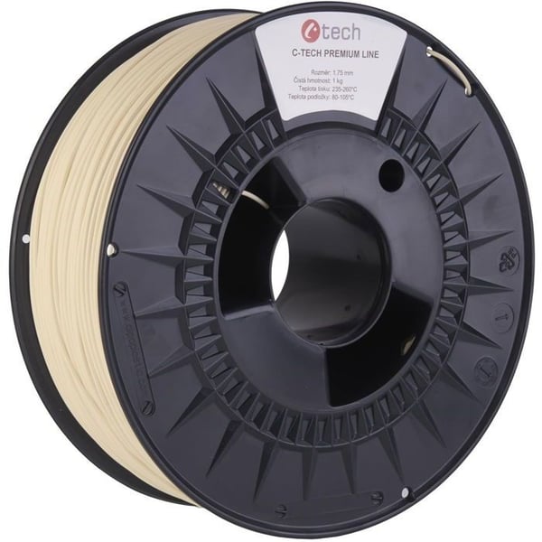 C-TECH filament PREMIUM LINE PETG ljus elfenben RAL1015