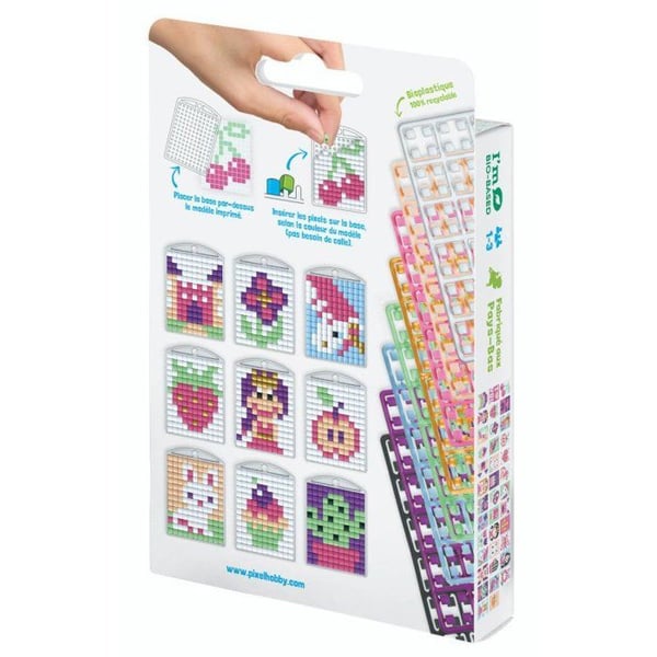 Kreativ kit - PRACHT CREATIVES HOBBY - PIXEL - 3 Nyckelringar - 38 Modeller - Från 8 år