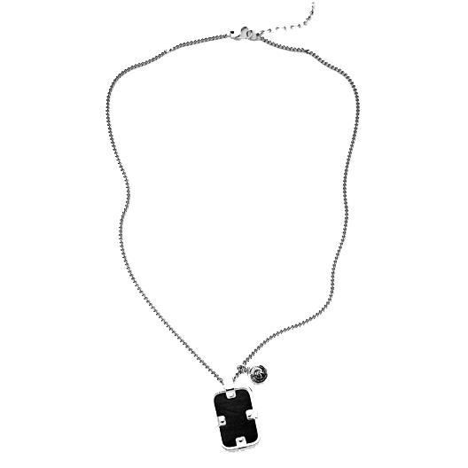 Halsband - DIESEL - STEEL HERR DX0778040 - Svart - Silver - Rostfritt stål