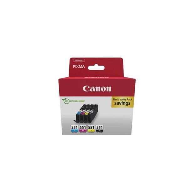 Blækpatron - Generisk - Kompatibel med Canon PIXMA - Pakke med 4 - Multifarvet - Inkjet