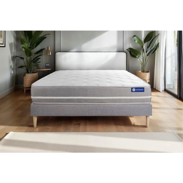 Sängset Madrass Sängbotten 200x200 cm - Grå Sängbotten (i kit) - Actiflex Touch