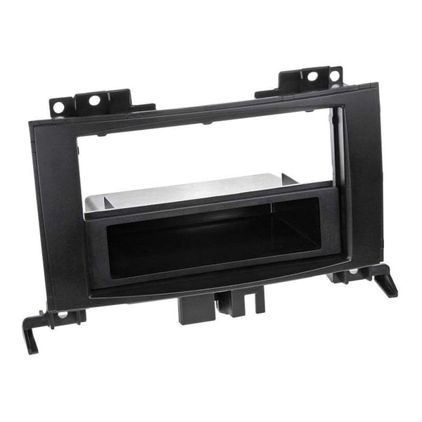 Soft touch 2-DIN frontadapter med förvaringsfack kompatibel med Mercedes Sprinter svart