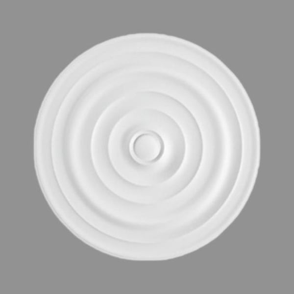 PROVISTON Stuckros "Nr. 1" Polystyren Diameter 400 mm Vit Takrosett Väggdekoration