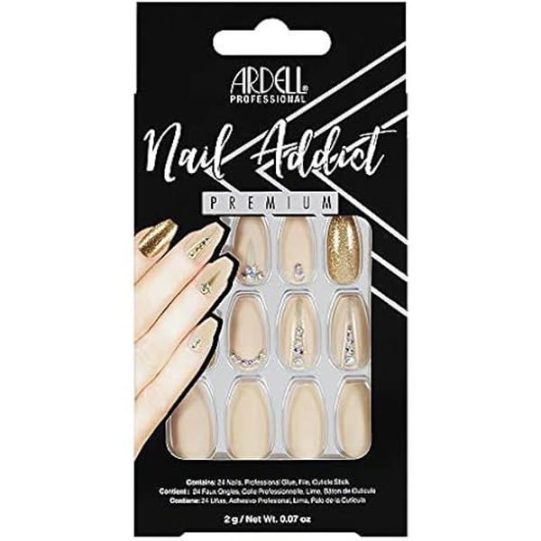 Falska naglar Ardell Nail Addict Nude Jeweled (24 st)