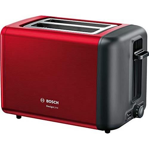 Brödrost - Bosch - TAT3P424 - 2 skivor - Röd - Avfrostningsfunktion