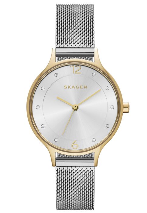 Skagen Ur - Dame - SKW2340 - Sølv rustfrit stål - 30 mm - Guld - Kvarts - Analog