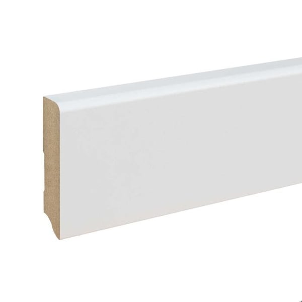 PROVISTON Modern golvlister 19 x 80 x 2400 mm Medium (MDF) vitlackerad för att måla