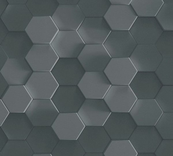 3D optisk klistermärke tapet - svart grå geometrisk tapet - grafisk klistermärke tapet - 0,52 x 2,5m -