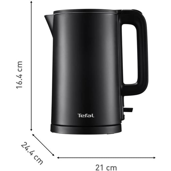 Elkoker - TEFAL - KO1408E0 - 1,5L - Svängbar bas 360° - Dubbel isolering
