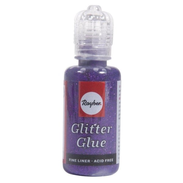 Metallic glittrig kork, flaska 20 ml, lila sammet