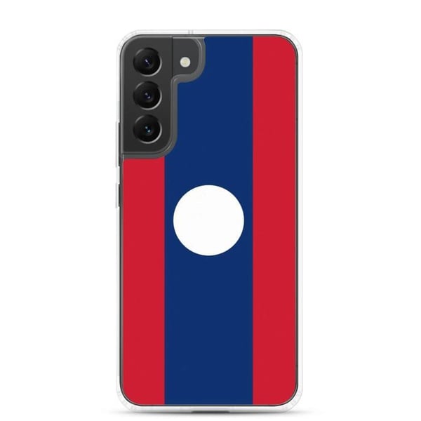 Mobilskal – Laoss flagga – Kompatibel med Samsung Galaxy S10 – Mjukt fodral – Slittålig och stöttålig – Pixelforma