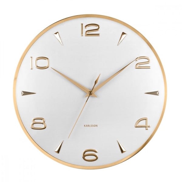 Väggklocka Sienna Glow D40cm - Present Time - Vit -