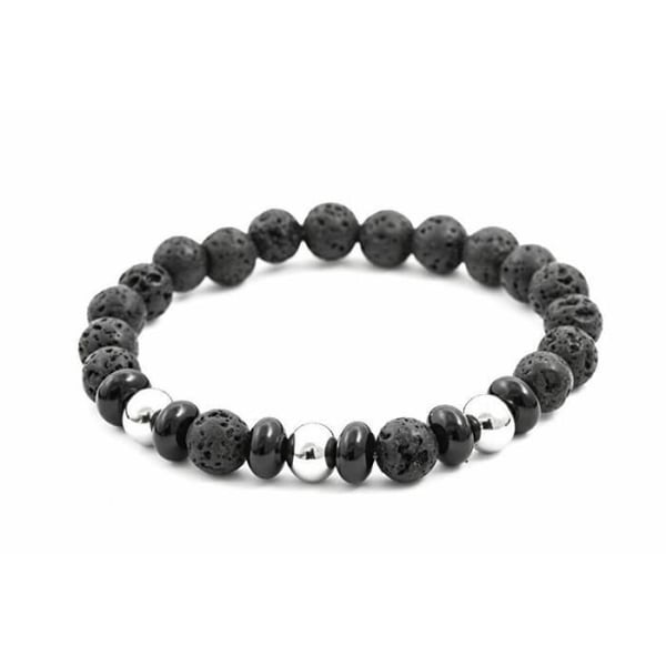 Armband - Beneto - Lavasteins - Howlite - 17 cm - Sbe1077-17