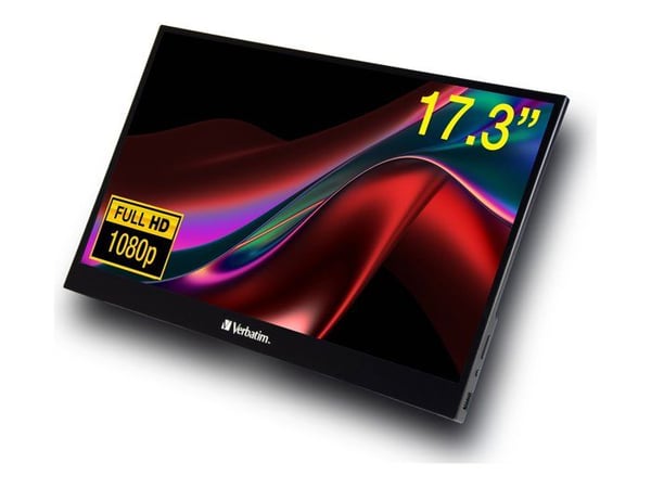 Verbatim 49593 computerskærm 43,9 cm (17,3") 1920 x 1080 pixels Full HD Touchscreen Sort