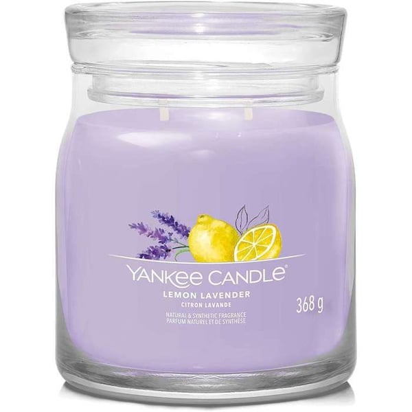 Doftljus - YANKEE CANDLE - Citron Lavendel - Sojavax - 368g - Elegant glas