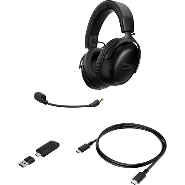 Trådlösa Gaminghörlurar - HyperX Cloud III S Wireless - för PC och konsol - Svart