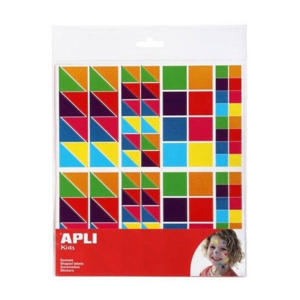 Apli Agipa - Fyrkantiga och triangulära klistermärken x 256
