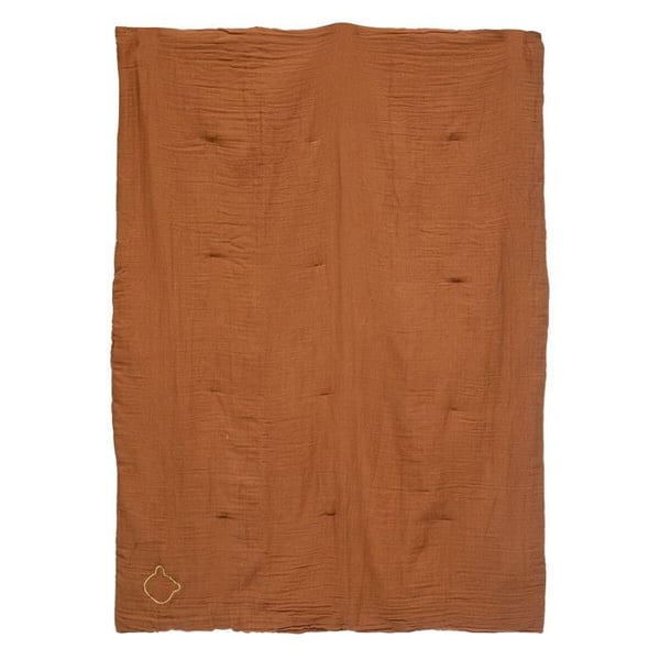 Edredon "Lili" i 100x140cm bomullsgaze brun - Atmosphera inredningsdesigner