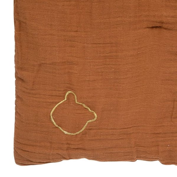 Edredon "Lili" i 100x140cm bomullsgaze brun - Atmosphera inredningsdesigner