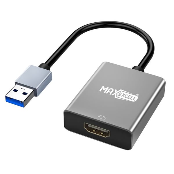 HDMI Videoadapter - MAX EXCELL - USB 3.0 - Full HD 1080p - Plug and Play - Svart