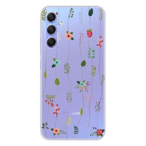 Silicon skal - Kompatibel med Samsung Galaxy A34 5G - design med upphöjda blommor