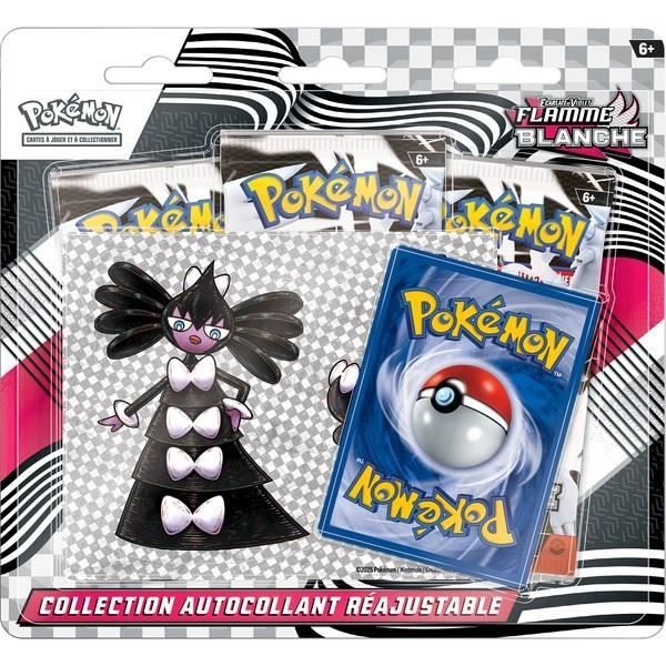 Pokémon: Kolsortiment Pokémon Samling Justerbar Klistermärke Vit Flamma