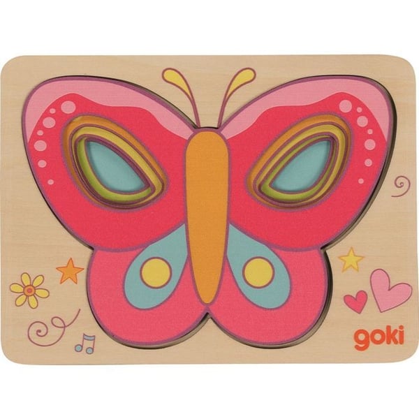 Goki - Flerlagers Pussel Fjäril - GOLLNEST & KIESEL