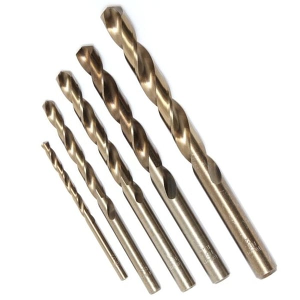 Metallborr - FORSAGE - 4,8 mm - HSS+Co - 10 stycken - Spetsvinkel 135° - Dubbel skäregg - Självcentrerande