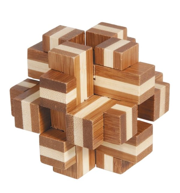 Fridolin - Bamboo Cross Cube Puzzle