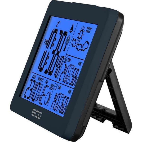 Väderstation - EKG - MS 200 - LCD-display - Vattentålig IP44 - Trådlös sensor 3 kanaler